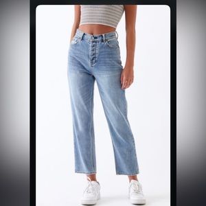 Pacsun high rise straight jeans light wash